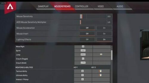ImperialHal Apex mouse settings